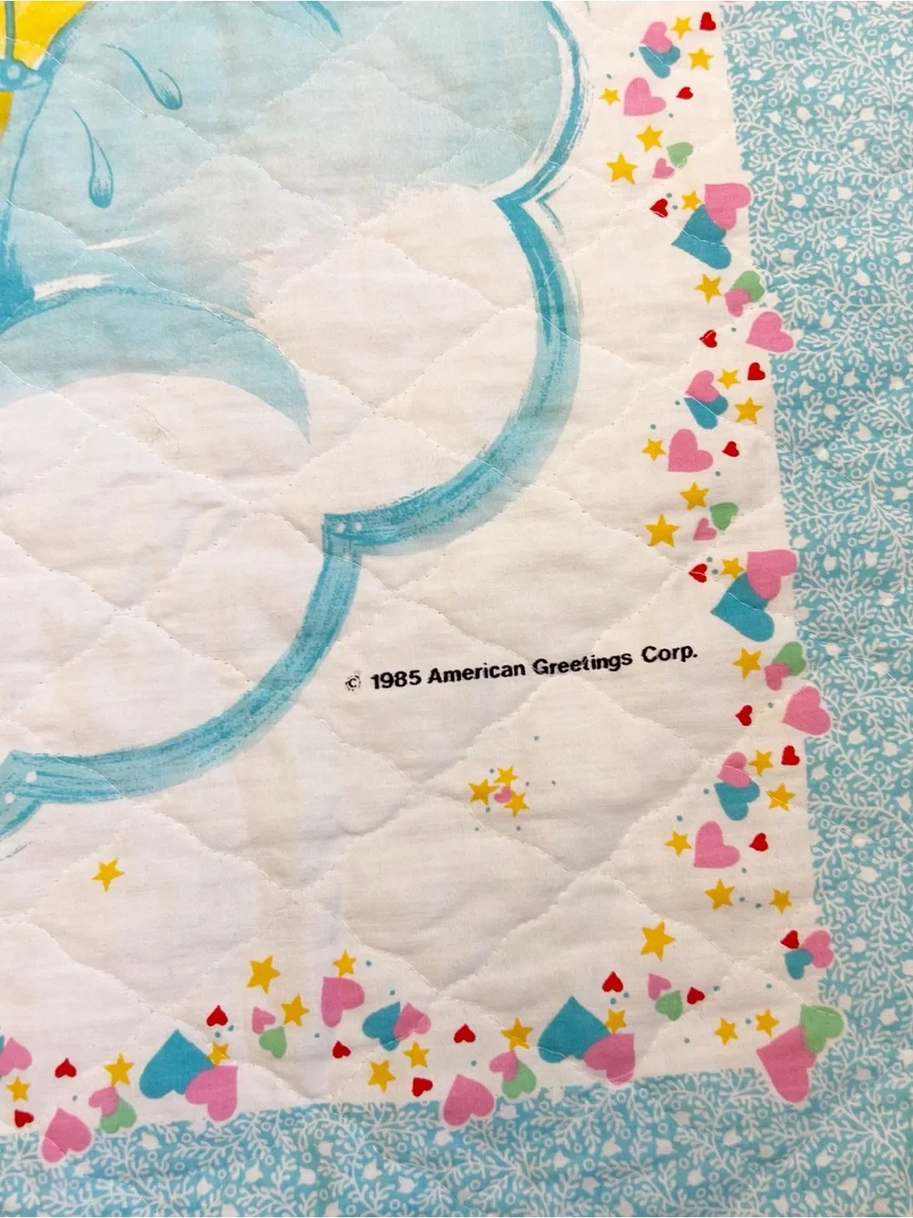 Vintage Care Bears Brave Heart Lion Blanket/Quilt Love Makes Everyday Beautiful